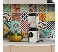 Ambiance Sticker Revestimientos Autoadhesivos para Cocina y Baño Tina - 9 Vinilo Azulejos de 15 x15 cm