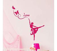 Ambiance Sticker ros-ballet02+col-inc-alfa007 Pegatinas de Pared, Vinyl, Modelo 3, 40x25cm + 45x25cm