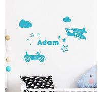 Ambiance Sticker Sand_089+col-inc-alfa034 Pegatinas de Pared, Vinyl, Modèle 12, 60x30cm + 20x35cm