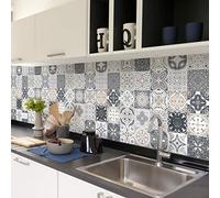 Ambiance Sticker Vinilos Autoadhesivos, Decoración de Paredes, Adhesivos de Azulejos para Baño y Cocina Azulejos Angelina - 24 Vinilo Azulejos de 20 x 20 cm