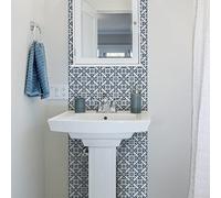 Ambiance Sticker Vinilos Autoadhesivos, Decoración de Paredes, Adhesivos de Azulejos para Baño y Cocina Azulejos Gregorio - 24 Vinilo Azulejos de 10 x 10 cm