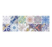 Ambiance Sticker Vinilos Autoadhesivos, Decoración de Paredes, Adhesivos de Azulejos para Baño y Cocina Vintage Élégants - 12 Vinilo Azulejos de 10 x 10 cm