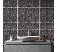 Ambiance Sticker Vinilos Autoadhesivos, Decoración de Paredes, Adhesivos de Azulejos para Baño y Cocina Azulejos de Cemento Isabella - 24 Vinilo Azulejos de 15 x 15 cm