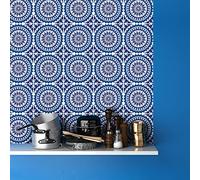 Ambiance Sticker Vinilos Autoadhesivos, Decoración de Paredes, Adhesivos de Azulejos para Baño y Cocina Losas Ethnique Bangui - 24 Vinilo Azulejos de 10 x 10 cm