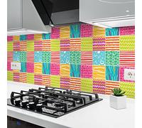 Ambiance Sticker Vinilos Autoadhesivos, Decoración de Paredes, Adhesivos de Azulejos para Baño y Cocina Azulejos Belen - 24 Vinilo Azulejos de 10 x 10 cm