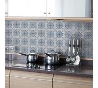 Ambiance Sticker Vinilos Autoadhesivos, Decoración de Paredes, Adhesivos de Azulejos para Baño y Cocina Azulejos Candela - 24 Vinilo Azulejos de 10 x 10 cm