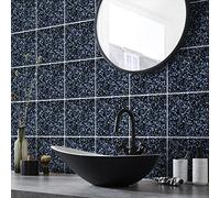 Ambiance Sticker Vinilos Autoadhesivos, Decoración de Paredes, Adhesivos de Azulejos para Baño y Cocina Azulejos de Cemento Vita - 24 Vinilo Azulejos de 10 x 10 cm