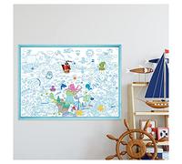 Ambiance Sticker YETI BLANK DESIGNS Póster para colorear gigante XL con más de 150 pegatinas - Atlantis y el mar de la vida submarina - 100x70cm - Póster de idea de regalo con pegatina