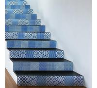 Ambiance Sven - Adhesivo adhesivo para escaleras de azulejos de cemento (2 tiras de 15 x 105 cm)