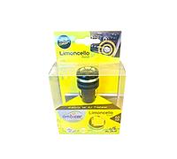 AMBICAR - Ambientador para Coche. Pack Difusor Eléctrico con acabados en plata + Recambio LIMONCELLO. Neutraliza y Absorbe malos Olores. Aroma de Limón. Esencia Natural y Fresca Sin Alcohol.