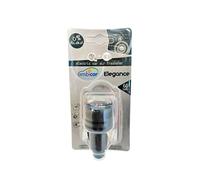 AMBICAR - Ambientador para Coche. Pack Difusor Eléctrico + Recambio ELEGANCE. Absorbe malos Olores con el Aroma Floral, Fresco y Suave. Esencia Natural Sin Alcohol