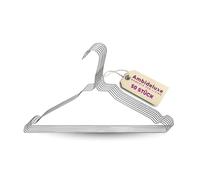 Ambideluxe 50 perchas de alambre plateadas | perchas para pantalones | perchas de metal con recubrimiento de zinc y polvo de alta calidad | Perchas de alambre duraderas y ahorran espacio | para