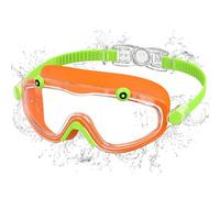 Ambienden Gafas Natación Niño Amplias Anti-Vaho, Protección UV, Ajuste 1 Toque, Sello Silicona, Unisex Niños 3-10 Años, Orange