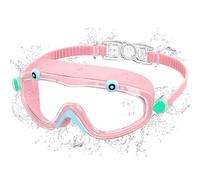 Ambienden Gafas Natación Niño Amplias Anti-Vaho, Protección UV, Ajuste 1 Toque, Sello Silicona, Unisex Niños 3-10 Años, Pink