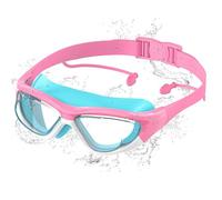 Ambienden Gafas Natación Niño - Anti-Vaho HD, Protección UV, Ajuste Rápido, Juntas de Silicona, Unisex Gafas Natacion de 6-14 Años, Blue-Rose