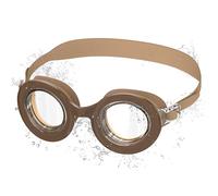 Ambienden Gafas Natación Niño Gran Angular, Antivaho y UV, Ajuste Rápido, Sello Silicona, Unisex Niños 3-10 Años, Brown