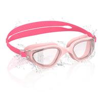 Ambienden Gafas Natación para Niños, HD 180° Gran Angular de Visión Gafas de Natación para 3-14 Años, Antivaho, Protección UV, Ajuste Rápido, Sello de Silicona, Gafas Piscina Unisex, T-Pink