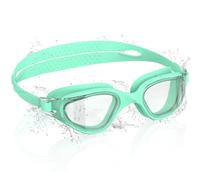 Ambienden Gafas Natación para Niños, HD 180° Gran Angular de Visión Gafas de Natación para 3-14 Años, Antivaho, Protección UV, Ajuste Rápido, Sello de Silicona, Gafas Piscina Unisex, T-Green