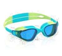 Ambienden Gafas Natación para Niños, HD 180° Gran Angular de Visión Gafas de Natación para 3-14 Años, Antivaho, Protección UV, Ajuste Rápido, Sello de Silicona, Gafas Piscina Unisex, Blue-Yellow
