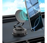 Ambienden Soporte Móvil Coche, Ajuste con una Sola Mano, Rotación 360°, [20 Imanes N52 - Fuerte Potencia Magnética] Universal Soporte Magnético Móvil Coche, Compatible con iPhone, Android, Black