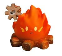 Ambient Flame Nightlight - Faux Campfire Tabletop Illumination, Cabin Glowing Lantern, Soft Warm Radiance Emission, Portable Mood Enhancing Light Source, Decorative Interior Lighting Accessory