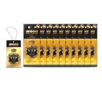 Ambientador Areon VIP - Black King - Ambientador aromatizado para coche, perfume de lujo de alta calidad (10 unidades en paquete)