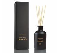 Ambientador aromático - Difusor de Fragancia - Jazmín 250 ml - Ambientador Elegante para Hogar y Oficina con Palos de Madera - Aroma Fresco y Duradero, Frasco de Cristal Negro Reutilizable