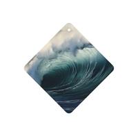 Ambientador aromático para coche con olas grandes en el mar, olor fresco a coche, buen soporte y difusor adecuado para automóviles y hogares