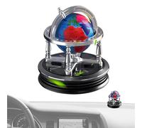 Ambientador automático, fragancia de coche, energía solar, adornos de aromaterapia de tierra giratoria, aromas de coche, suministros de decoración de automóviles de larga duración para automóviles,