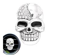 Ambientador Calavera - Difusor de con Clip Universal de Metal | Refrescante de terror para coche, decoración automotriz con acento de control de olores con montaje en hebilla, dispensador de aro