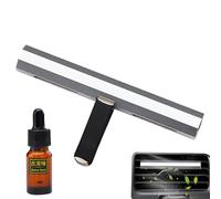 Ambientador Coche - Clip Ventilación Aleación Aluminio, Difusor Aroma Madera Haya | Fragancia Ligera Duradera, 8cm Rejilla, Diseño Minimalista Eliminador Olores Elegante