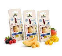 Ambientador Coche Frutal - Pack 3 Ambientadores Colgantes - Aroma Mango Melón Frutos Rojos - Perfume Coche Alta Intensidad