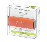 Ambientador Coche Icon Orange Tea con Clip Universal - Fragancia Fresca Cítrica con Té, Naranja y Vetiver, color naranja