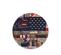 Ambientador colgante con diseño de bandera americana, tarjetas redondas de fragancia de lavanda para interiores de automóviles, paquete de 10/24 tarjetas