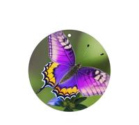 Ambientador colgante con patrón de mariposa morada, tarjetas redondas de fragancia de lavanda para interiores de automóviles, paquete de 10/24 tarjetas