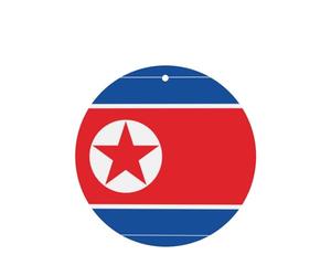 Ambientador colgante de bandera de Corea del Norte - Juego de 6 difusores perfumados, desodorante adecuado para coches, hogares y armarios