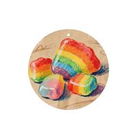 Ambientador colgante de coche con estampado de caramelo arcoíris, paquete de 6 ambientadores de coche con aroma a lavanda para coche y hogar