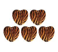 Ambientador colgante de incienso con diseño de rayas de tigre, paquete de 5 hojas colgantes perfumadas para automóvil, hogar, decoración interior de automóvil, forma de amor, estilo negro