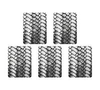 Ambientador colgante de piel de serpiente en blanco y negro para coche, paquete de 5 hojas colgantes perfumadas para automóvil, hogar, decoración interior de automóvil, cuadrado, estilo blanco