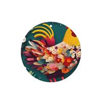 Ambientador colgante de pollo con forma de corazón y flores, tarjetas redondas de fragancia de lavanda para interior de automóviles, paquete de 10/24 tarjetas