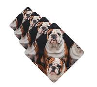 Ambientador colgante para coche, 4 unidades, con tarjetas perfumadas, de larga duración, con diseño de Bulldog Inglés, para hombres y mujeres.