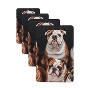 Ambientador colgante para coche, 4 unidades, con tarjetas perfumadas, de larga duración, con diseño de Bulldog Inglés, para hombres y mujeres.