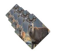 Ambientador colgante para coche, 4 unidades, con tarjetas perfumadas, de larga duración, con motivos de animales salvajes, ciervos, para hombres y mujeres.