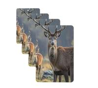 Ambientador colgante para coche, 4 unidades, con tarjetas perfumadas, de larga duración, con motivos de animales salvajes, ciervos, para hombres y mujeres.