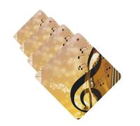 Ambientador colgante para coche, 4 unidades, con tarjetas perfumadas, de larga duración, con notas musicales de piano y violín, para hombres y mujeres.