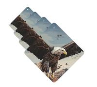 Ambientador colgante para coche, 4 unidades, tarjetas perfumadas, ambientador de larga duración, diseño de águila en el cielo, para hombres y mujeres.