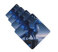 Ambientador colgante para coche, 4 unidades, tarjetas perfumadas, ambientador de larga duración, diseño de dragón al borde del acantilado, tabletas para coche para hombres y mujeres.