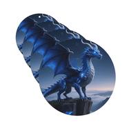 Ambientador colgante para coche, 4 unidades, tarjetas perfumadas, ambientador de larga duración, diseño de dragón al borde del acantilado, tabletas para coche para hombres y mujeres.