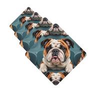 Ambientador colgante para coche, 4 unidades, tarjetas perfumadas, ambientador de larga duración, divertido Bulldog Inglés, para hombres y mujeres.