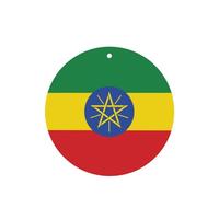 Ambientador colgante para coche con bandera de Etiopía, juego de 6 difusores perfumados, desodorante adecuado para coches, hogares y armarios